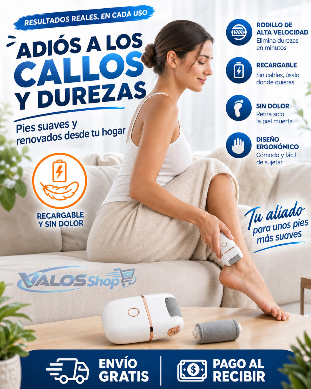 Removedor De Callos Eléctrico Recargable
